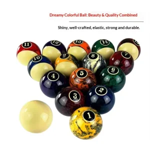 American Pool Resin Black Eight Ball 57mm Complete Set Foreign Trade Billiards Factory Straight