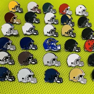 American Style Metal Basketball Rugby Club Team Hat Pin Badge Custom Soft Hard Enamel Pin