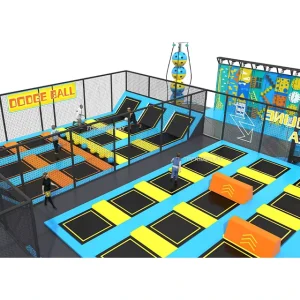 Amusement Park Facilities Trampoline Roller Bridge Indoor Trampoline Park Dodgeball 10 50 Persons Children Adults TUV