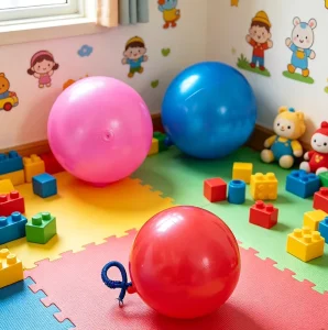 Anti Wear 9 Inch PVC Inflatable Kids Play Ball Colorful Custom Logo Bulk for Entertainment Indoor Sports Activity