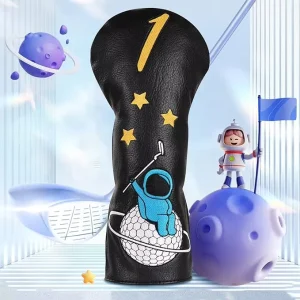 Astronaut Series Golf Headcovers Leather Golf Head Covers for Driver Fairway Wood and Hybrid Golf Putter Covers