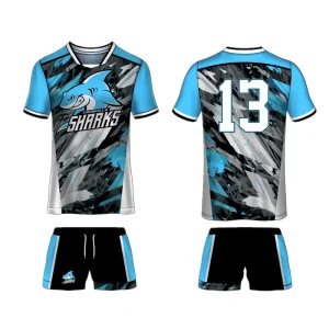 Athlete Training Men’s Adult Touch Football Shirt Short Rugby Custom Print Sublimation 100% Polyester Breathable Plus Size
