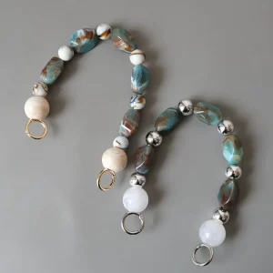 B-C065 Bag Accessories Fashion Retro Handmade Hit Color Ink Resin Acrylic Beads Bag Portable Chain