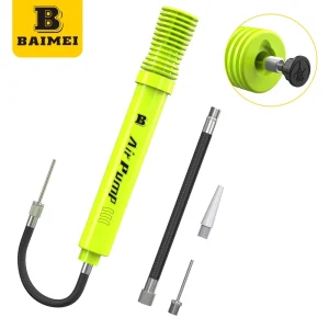 BAIMEI Durable Lightweight Portable PP ABS Manual High Pressure Ball Air Pump for Football Basketball Circulation
