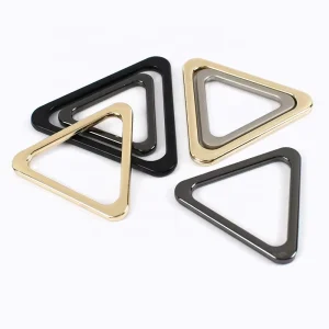 BF036 Adjustable Flat Triangle Ring Buckle Zinc Alloy Strap Fastener Clamp for Bag Bag Parts Accessories