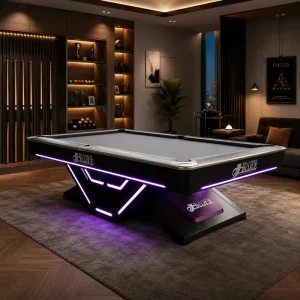 BOJUE Tournament Standard 9FT American 9 Ball Pool Table Premier K55 Rubber Cushion 30mm Slate Steel Frame Billiard Table