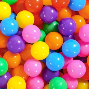 BPA Free Crush Proof Plastic Pit Balls Bright Colors Mini Ball Pool and Tent Playpen for Infants Toddlers and Kids