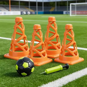 BSCI Factory Sports Toys for Kids Soccer Cones for Training Exercise with Football Soccer Ball