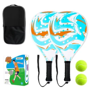 Badminton Beach Fiberglass Adult Children Training Paddle Tennis Racket Customized Color for Outdoor Sports