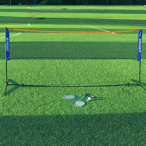 Badminton Net Pickleball Nets Height Adjustable Portable Net For Kids Volleyball Tennis And Backyard Games
