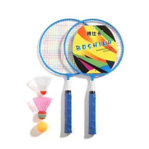 Badminton Racket 44*25CM for Kids 3-8 Yrs to Play Practice Training Red&blue Color