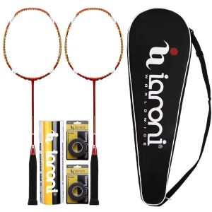 Badminton Racket Set Graphite with Bag and Shuttlecock