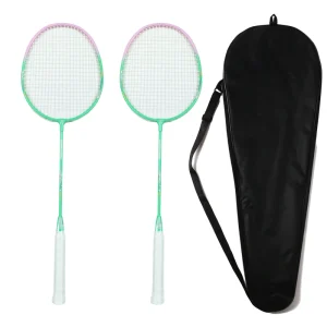 Badminton Racket Set High Quality Woven Professional Steel Shaft PU Lightweight Durable Soft Eco-Friendly Advanced Player