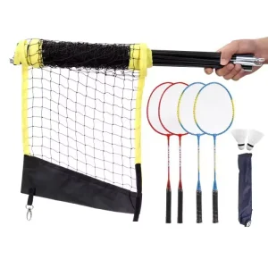 Badminton Racket Set of 4 With Nylon Net
