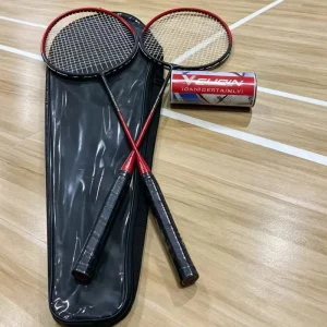 Badminton Racket Set with 3 Shuttlecocks and Carry Bag Outdoor Indoor Sports Badminton Racquets