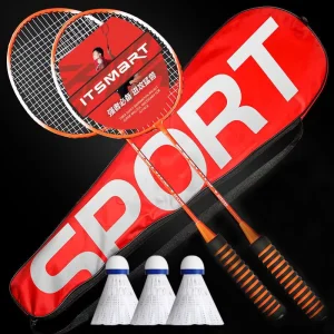 Badminton Racket Titanium Aluminum Adult Double Racket Male and Female Couples Parent child Resistant Play Racket