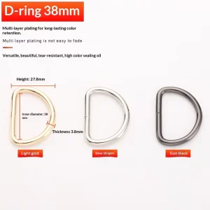 Bags Clothing Metal Iron D shaped D ring Half round D Buckle Iron Wire D Buckle