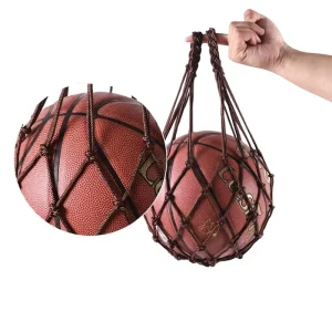Ball Netting Set Elastic Black and Yellow Nylon Braided Basketball Soccer Net Bags Needle