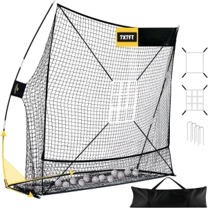 Baseball Softball Pitching Net Triangular Base Large Ball Collection System Steel Frame Polyester Net Customizable