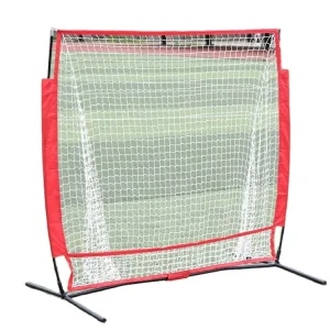 Baseball and Softball Ball Practice Net for Left Handed Hitting Batting Catching Pitching Training with Glass Fiber Bat