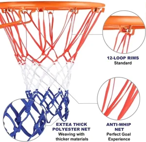 Basketball Net With Red Color Factory Direct Sales Low Price Good Quality