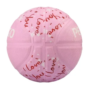 Basketball Size 7 Composite Leather Training Use Eco Friendly Rubber Cover Pink Students School Indoor Outdoor Team Play Games
