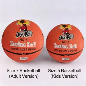 Basketball Size 7 Custom Logo Rubber Standard Size Team Sports Outdoor Orange Basketball