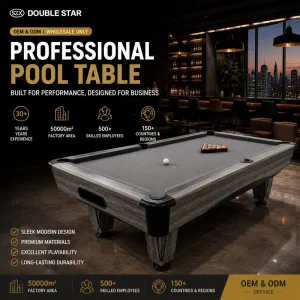 Batch Customization 7ft 8ft 9ft Grey Modern Luxury Pool Table MDF Industrial Style Billiard Table for Commercial