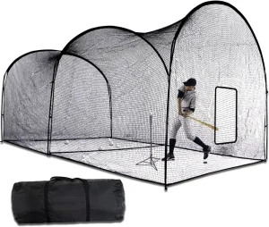 Batting Cage Baseball Cage Net Softball Cage Heavy Duty Netting Backstop for Backyard Training Softball Baseball