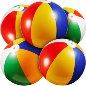 Beach Balls 16 Inch Inflatable Basketball Baseball or Rainbow Beach Ball Toys for Kids Dozen Beach Balls for Games Pool Toys