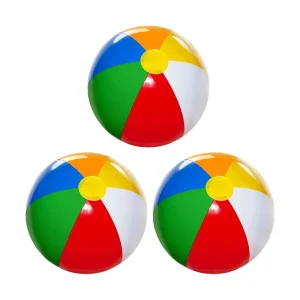 Beach Balls [3 Pack] 20″ Inflatable Beach Balls for Kids Pool Games Sports Ball