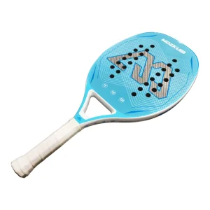 Beach Tennis Padel Racket 3K Silver Texture Surface with EVA Memory Foam Core, 22mm Thickness