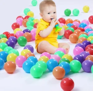 Beautiful Color Anti-Press Plastic Inflatable Sports Toy Balls 6cm 7cm 8cm Ocean Ball Mixture with Unisex Style Logo Printing