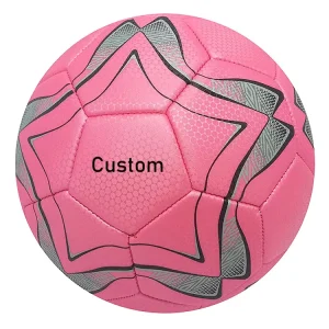 Beautiful Design Girls Football Official Size 5 Custom PVC Laser Synthetic Leather Machine Stitched Soccer Ball