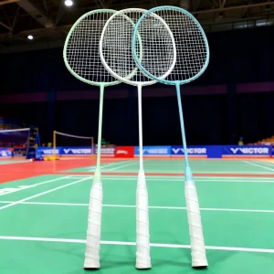 Beginner’s Iron Alloy Badminton Racket Set Professional Durable Lightweight High quality Luminous Coating