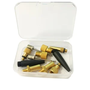 Bike Bicycle Brass Presta and Schrader Tire Valve Adapter Kit Ball Pump Needle
