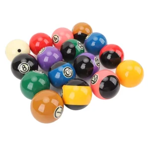 Billiard Balls Resin High Friction Resistance Professional TV Style Pool Balls Set for Tournament Practice 2.25in
