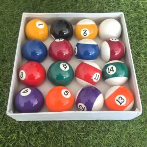 Billiard Balls Set 2-1/4″ (57.2mm) Regulation Size Pool Table Balls for Replacement (16 Resin Balls)