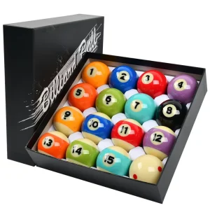 Billiard Balls Set 2 1/4 Inch Resin Premium Quality Professional Pool Balls for Home Entertainment and Clubs Hotels Use, TP-B115