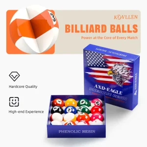 Billiard Pool Balls Set 16pcs 57.2mm Resin Balls Crystal Pool Practice Pool Table Balls Tournament Billiards Accessories