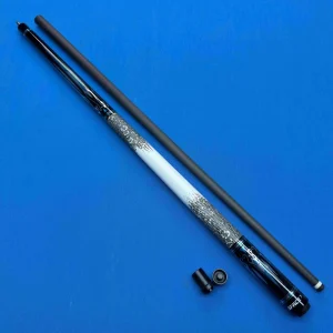 Billiard Pool Cue Carbon Fiber Shaft Real Leather Warp 1/2 Split Cue 12.5mm Tip Size