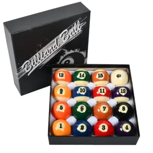 Billiard Pool Table Balls Set Diameter 2-1/4″ Regulation Size Complete Set of Pool Balls TP-B107