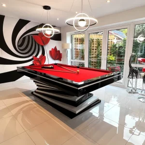 Billiard Table Factory Luxury Modern Solid Wood Slate Family Home Billiards 7ft 8ft 9ft Pool Table