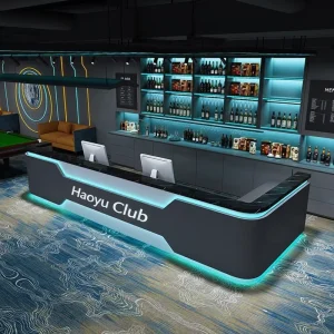 Billiards Hall Bar Industrial Wind Bar KTV Front E Sports Internet Cafe Hotel Cashier Fitness Club Reception MDF Bar Station