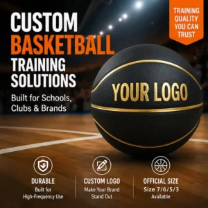 Black Basketball with Gold Channels Outdoor Durable Professional Adult & Middle School Ball Custom Logo Sizes 5 6 7