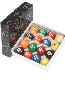 Black Eight Ball Pool Balls PVC Material 57.2mm Black Box Packaging
