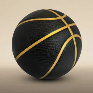 Black Gold Color Basketball with Custom Logo Size 5 6 7 Rubber Basketball Durable Flexible Training Ball