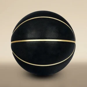 Black Gold Durable Flexible PU Basketball Size 5 6 7 Indoor Outdoor Use Customizable Logo Factory Supply