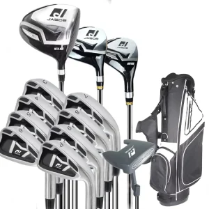 Black Golf Club Complete Sets 3 Driver SS Iron Putter Mens Golf Clubs Full Set With Bag