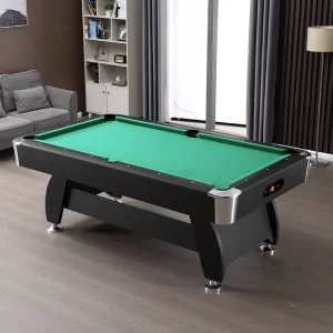 Black Green 9ft Billiard Table with Automatic Ball Return System Classic Snooker Pool Game Table TP-10106